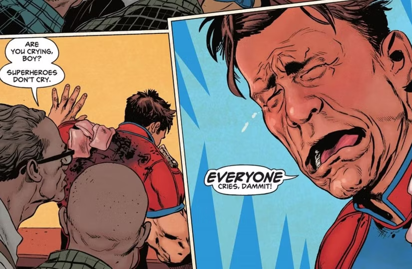 Peacemaker crying comics