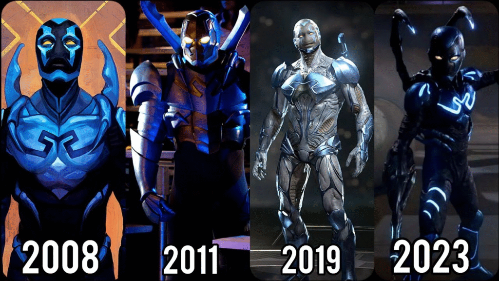 Blue Beetle costume evolution 