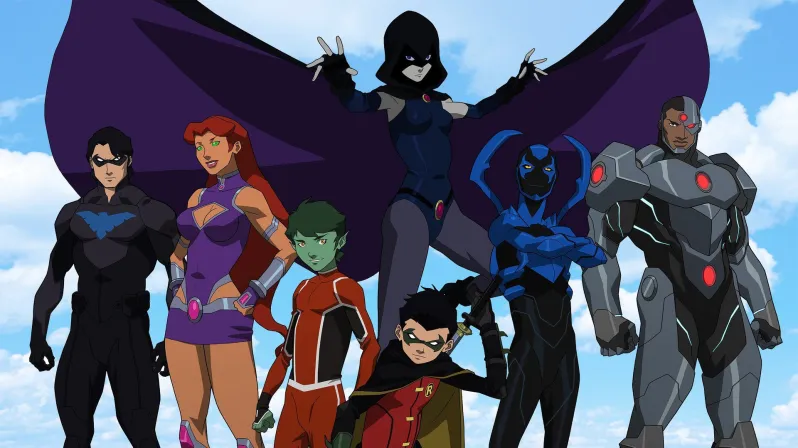 Blue Beetle Teen Titans team group
