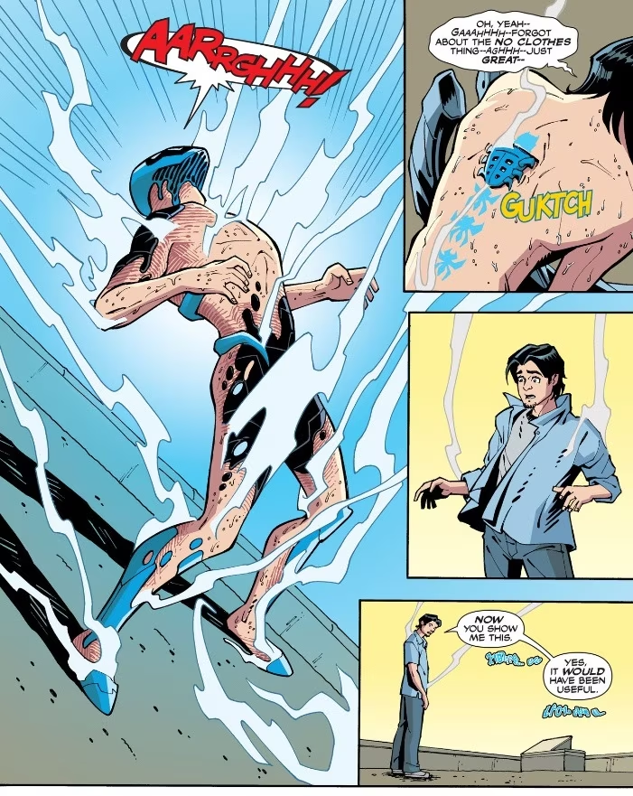 Jaime Reyes holding scarab