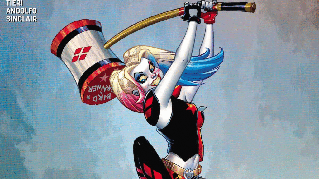 Harley Quinn giant mallet acrobatic combat