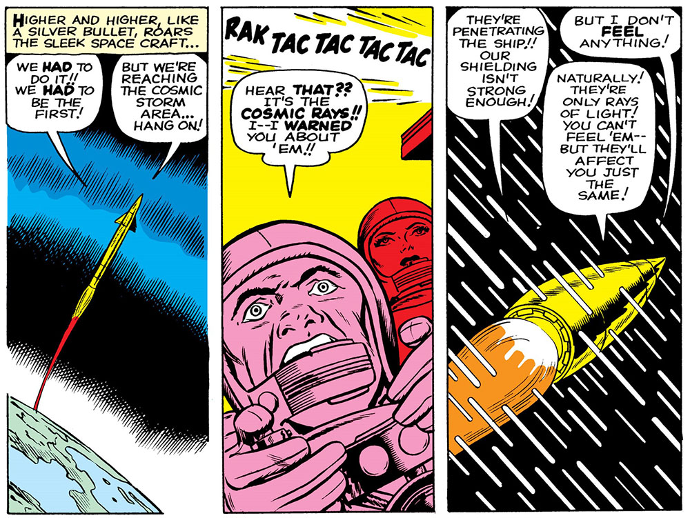 Fantastic Four origin cosmic rays space ship 1961