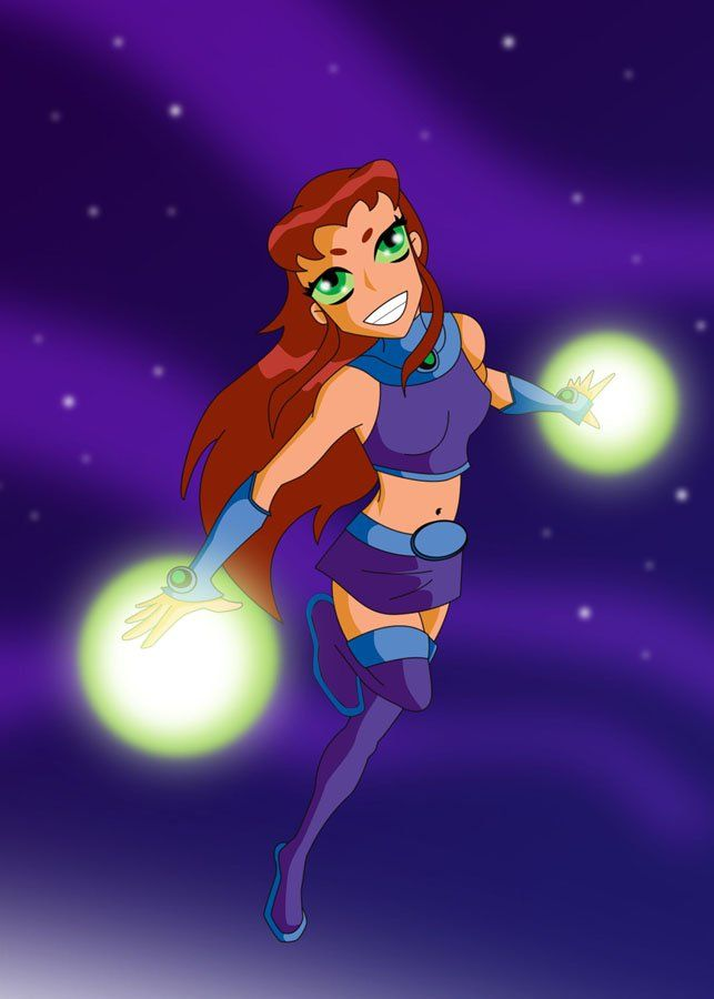 Starfire flying towards