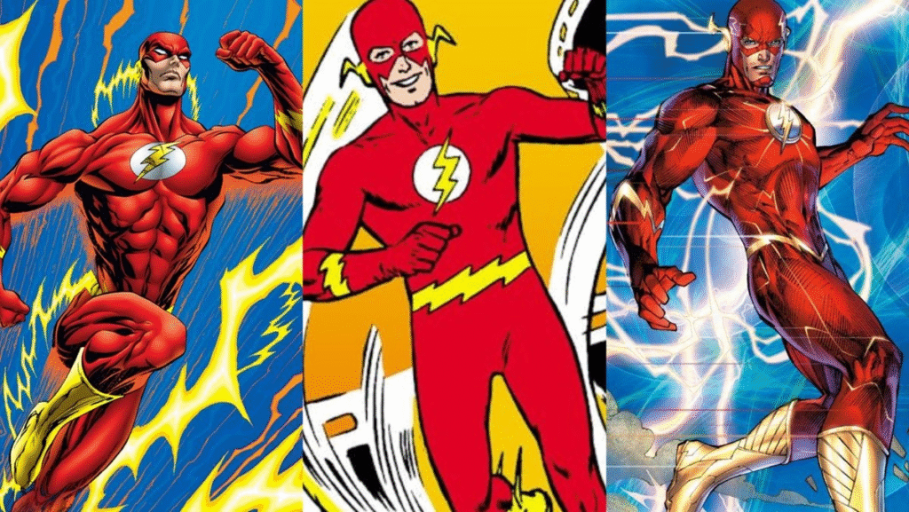 ذا فلاش The Flash بزيه الأحمر المميز ينطلق بسرعة خارقة