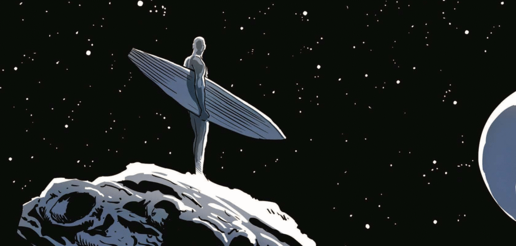 Silver Surfer cosmic surfing 