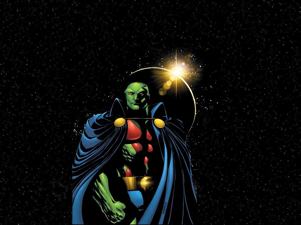 Martian Manhunter green flying city