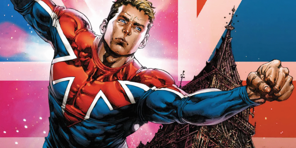 Captain Britain Brian Braddock flying London Union 