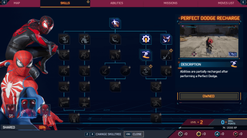 Marvel's Spider-Man 2 skill tree 