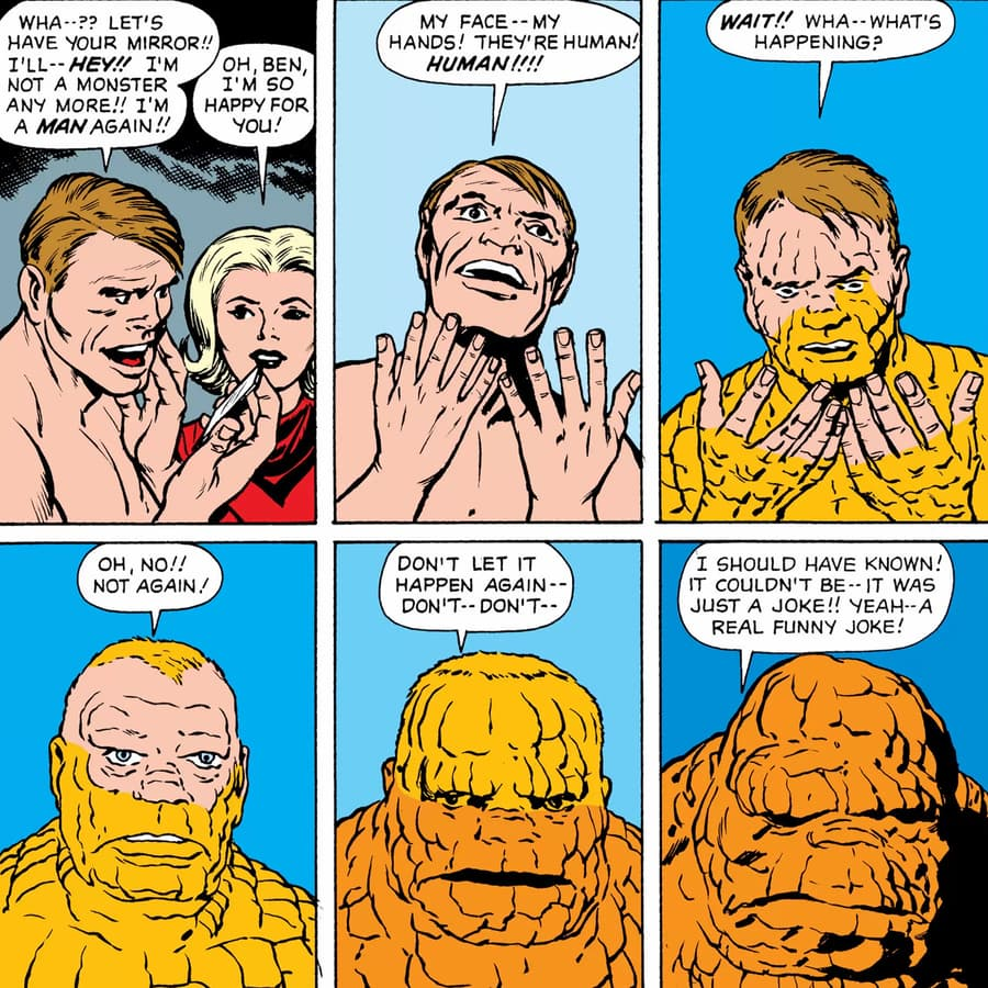 Fantastic Four 1961 Ben Grimm transformation Thing