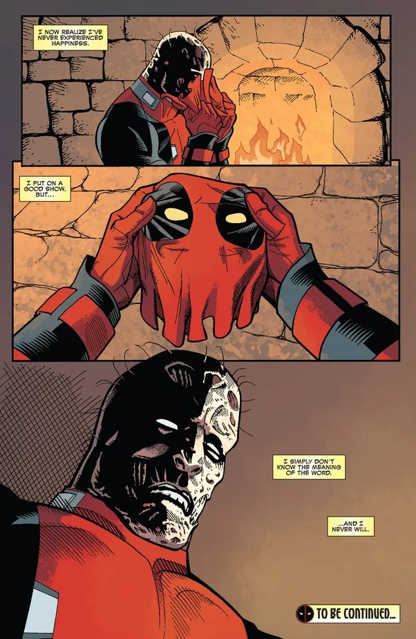 Deadpool dual personality art depression