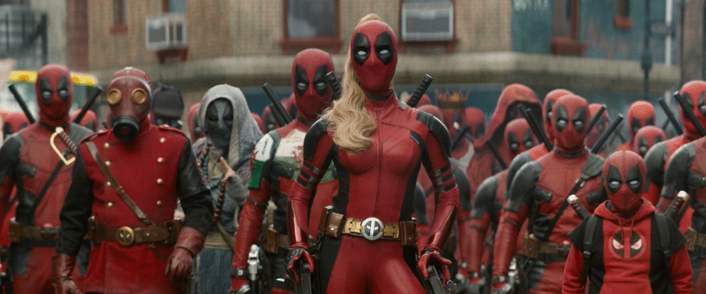 Deadpool Corps all variants battle scene