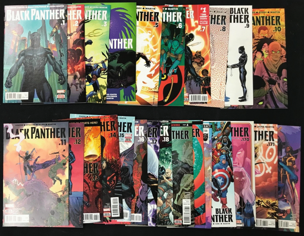 Black Panther comic covers evolution